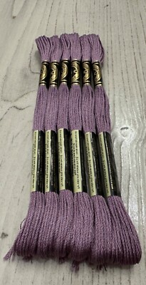 Purple Slate #3041 DMC Mouline Special 25 Embroidery Floss 8M Lot of 6