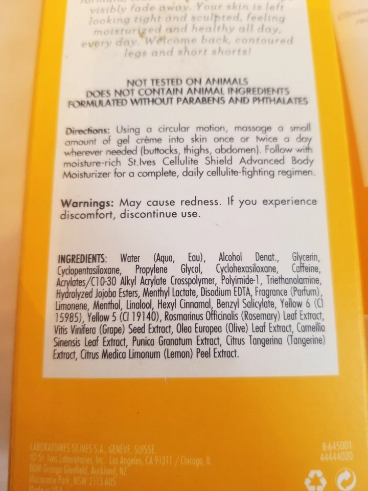 Crema gel protector celulitis dirigida St.Ives 6,7 oz nueva Foto 4 de 4