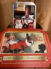 Coca Cola 35mm Collectible Film Camera and Tin - Year 2000