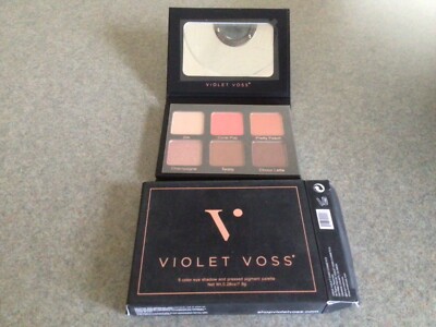 Violet Voss 6 Color Eye Shadow Pressed Pigment Palette Coral Pop 6 Neutral NEW