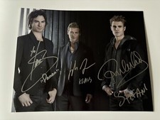IAN SOMERHALDER, PAUL WESLEY, JOSEPH MORGAN signed autograph 28x35cm vampires
