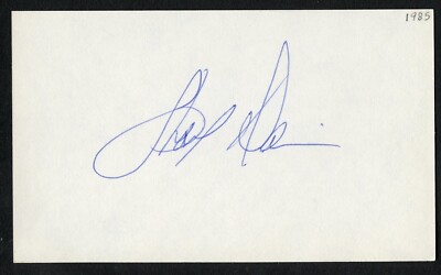 Steve Davis b1960 signed autograph auto 3x5 index card Baseball
