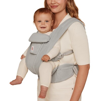 Ergobaby Omni Deluxe All Carry Positions Breathable Mesh Baby Carrier Pearl Grey