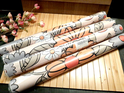4x Abyssaly Mushroom Peel & Stick Wallpaper Boho Forest Retro Floral Trippy Pink