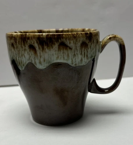 Cannonsburg Drip Glaze mug Vintage Pottery Brown Drip Coffee Mug cup USA