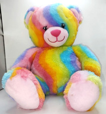 Build A Bear PRIDE Rainbow Plush Toy Stuffed Animal 17" Tie Dye  Teddy Bear