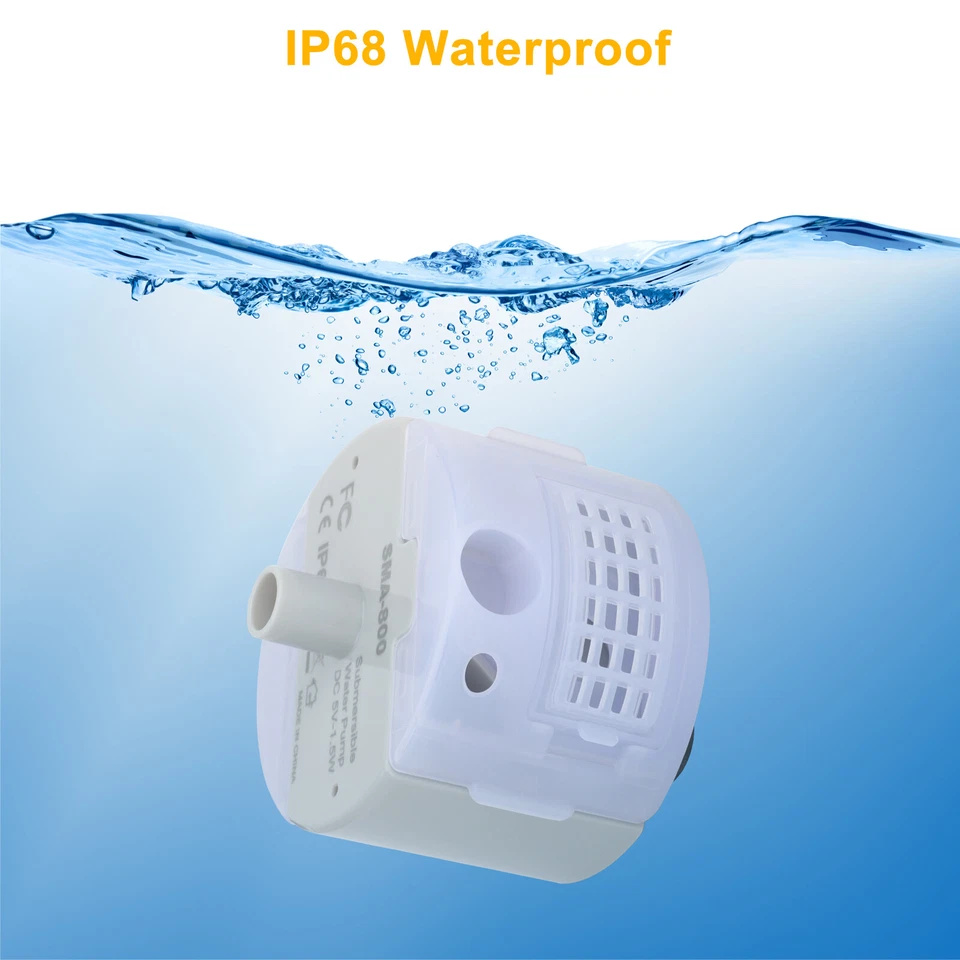 Bomba de fuente de agua para mascotas bomba de repuesto para dispensador de agua para gatos de acero inoxidable Foto 3 de 4