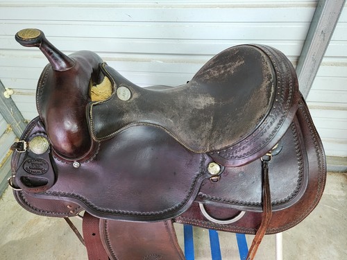 Used 16" Reddish Brown Color Billy Cook Trail Saddle #1784 - Picture 6 of 13