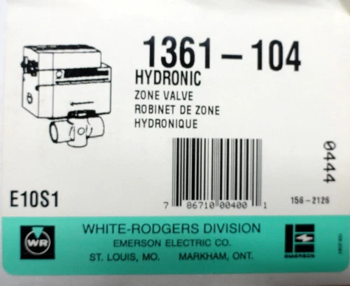1361-104 White-Rodgers Zone Valve