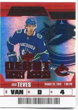 19-20 Upper Deck Credentials Debut Ticket Access Red /99 Josh Teves #73