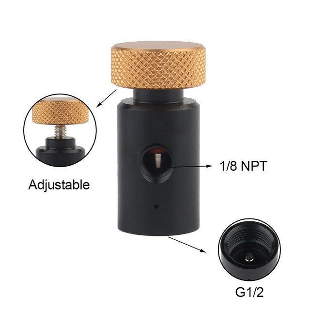 Paintball HPA Tank CO2 Bottle Adapter One Hole Fill Station Remote On