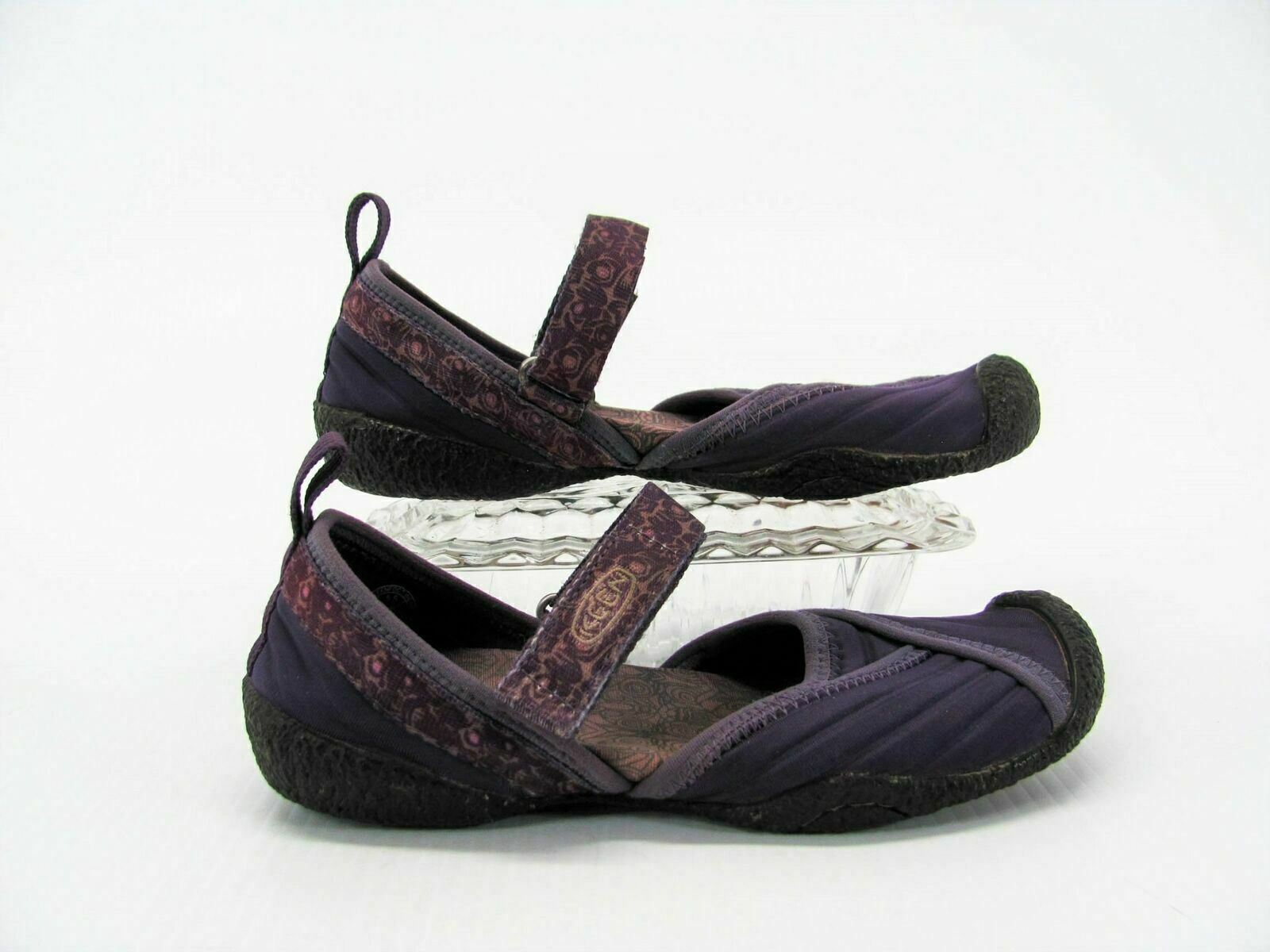 Scarpa donna Keen taglia 5 5 M viola Mary Jane cinturino alla caviglia ballerina piatta usata qp