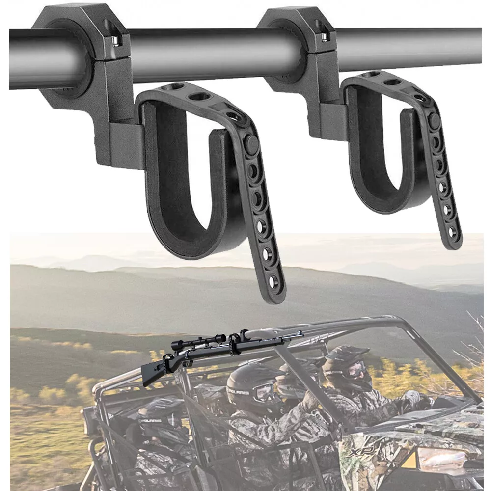 1.75 2 Gun Holder Grip Mount Rack for ATV UTV Polaris RZR XP Can Am  Hunting