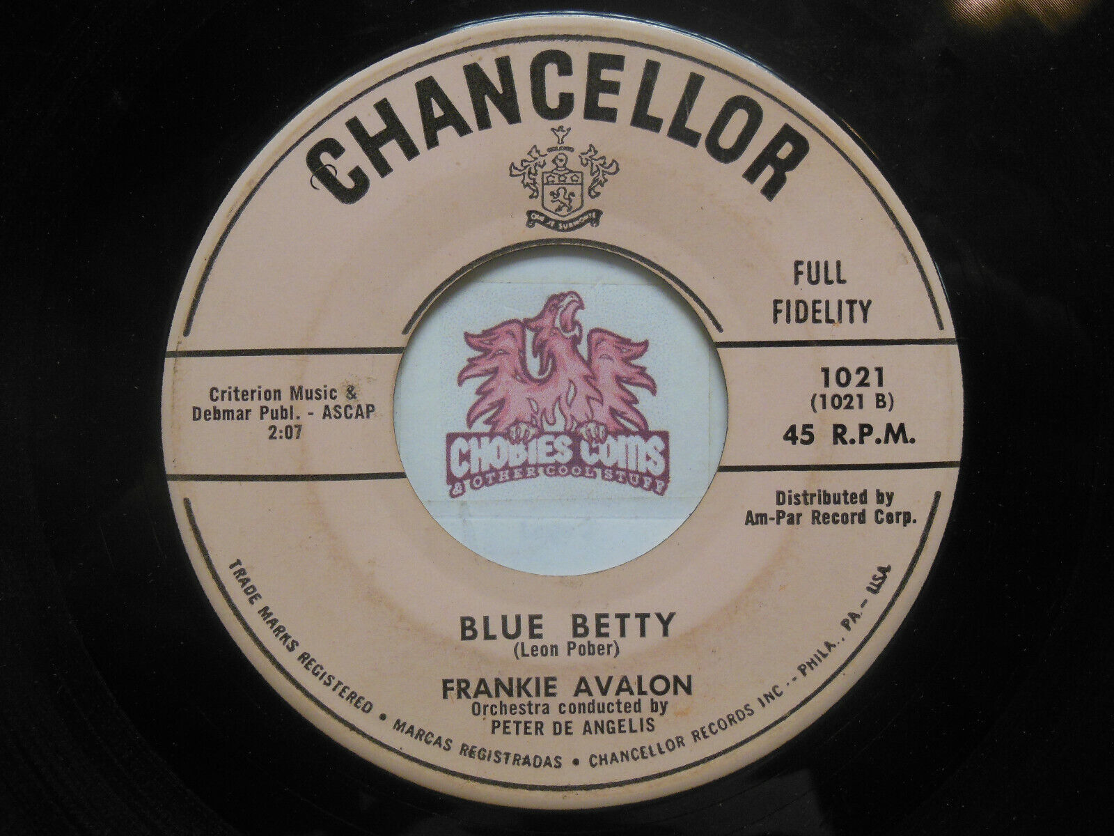 Frankie Avalon: Ginger Bread / Blue Betty, 45 RPM VG (JC) 
