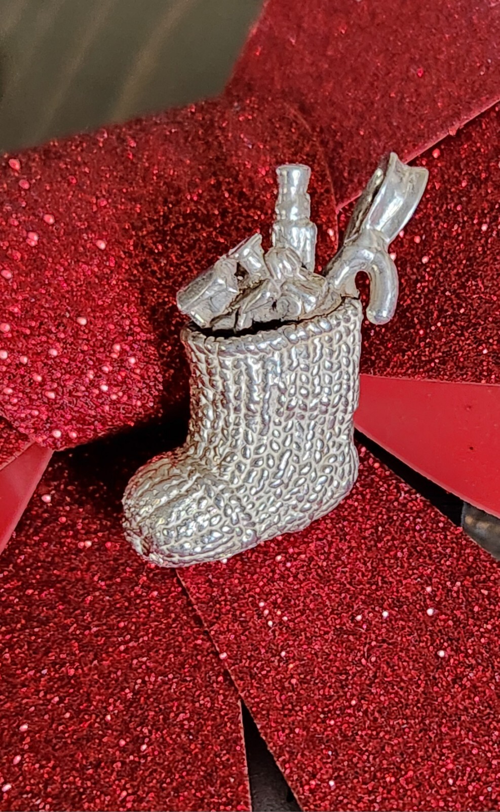 Christmas Stocking Solid 925 Sterling Silver Heav… - image 15
