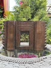 18th C Collectible Wooden Hand Carved Old Frame Wall Hanging South India Rare