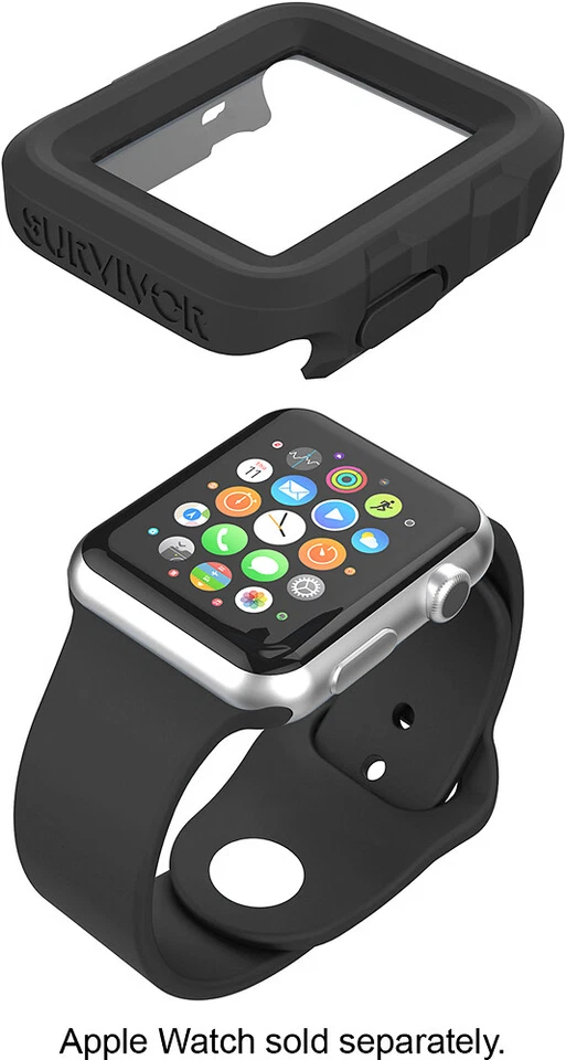 GRIFFIN APPLE WATCH 1 / 2 / 3 38MM SURVIVOR TACTICAL IMPACT PROTECT CASE | BLACK - Image 4 of 4