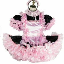 Sissy maid dress cross dresser tailored Tailor-made Lockable