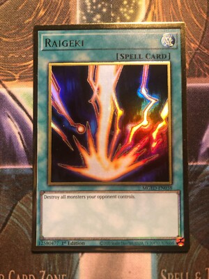 *** RAIGEKI *** 1ST EDITION GOLD RARE MGED-EN038 YUGIOH!