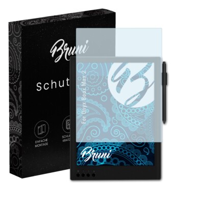 Bruni 2x Folie für Onyx Boox Max 2 Schutzfolie Displayschutzfolie