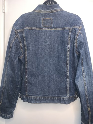 Levi Strauss Signature Women Medium Blue Denim Jacket Metal Buttons Sz XL16/18 - Picture 2 of 3