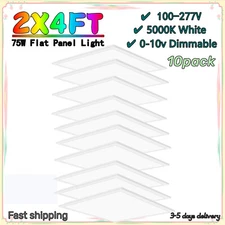 2x2 LED Flat Panel Light Fixture 45Watt 5800 Lumens Dimmable Drop Ceiling Lights