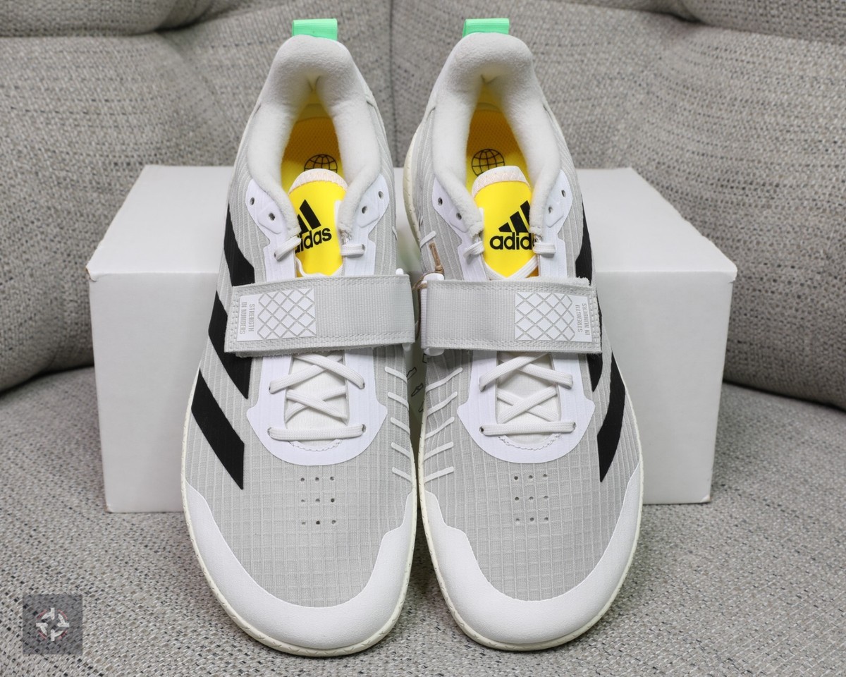TREFLE＋1 ホワイト スワンタンク Adidas The Total White Weightlifting Crossfit Shoes Men's Size 7.5