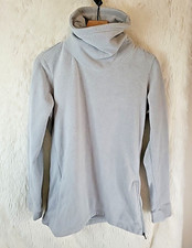 Nike Dri Fit Sweatshirt Womens Medium Gray Fleece Pullover Activewear Cowl Neck