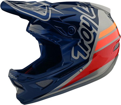 Casco TROY LEE DESIGNS D3 FIBERLITE SILHOUETTE navy silver dh enduro mtb |  eBay