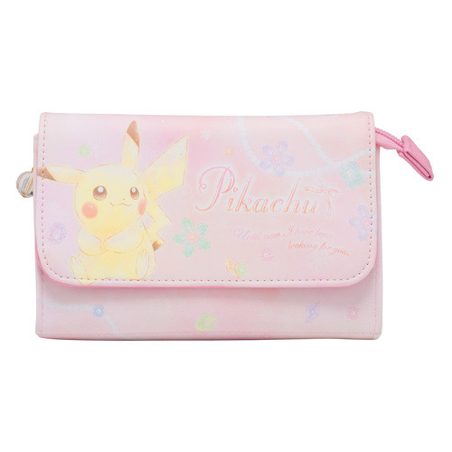 Pokemon Center Pikachu & Eevee Cosmetics series Pouch case with mirror Pikachu