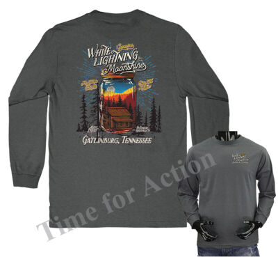 White Lightning Gatlinburg Smoly Mountains Moonshine Novelty Long Sleeve