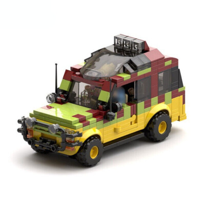 Moc Jurassic World Tour Cars Building Set Jurassic Movie Brick