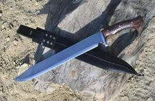 Hand Forged Carbon Steel Full Tang Hunting Machete For Hiking Outdoor & Camping