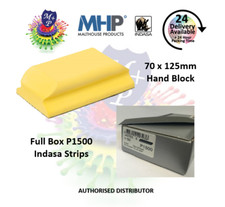 MHP 70 x 125mm Hand Sanding Blocks + Full Box Indasa P1500 strips