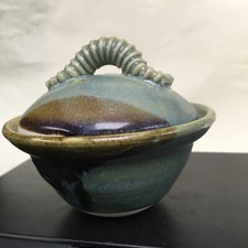 Hand Made Covered Ceramic Pot T.B. Pots Co. M...