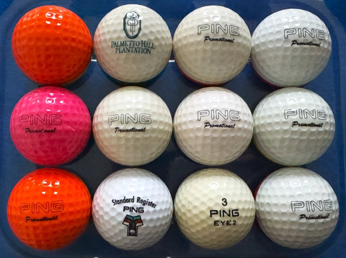 希少レア　　PING  ゴルフボール　ビンテージ Vintage Ping golf ball collection, 19 in total, plus boxes