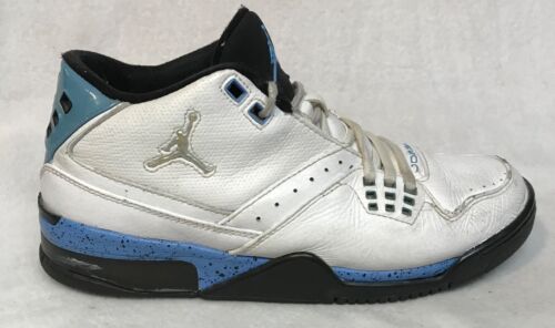 JORDAN FLIGHT 23 Basketball Shoes White w/Speckled Blue & Black Mens Size 9.5