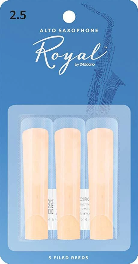 RICO ROYAL Alto Sax Reeds Strength 2.5 (Pack of 3)