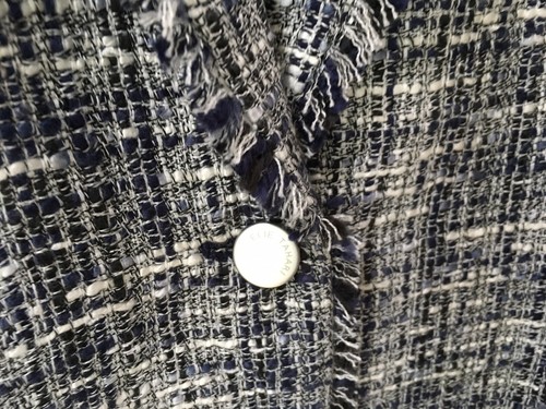 Elie Tahari Womens 8 Tweed Tailored Single Breasted Blazer Jacket Blue New - Picture 7 of 10