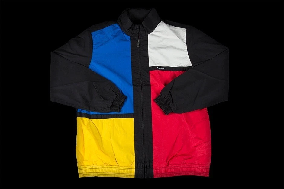 VESTE DE PISTE BLOQUÉE COULEUR SUPRÊME FLAMBANT NEUVE L LARGE