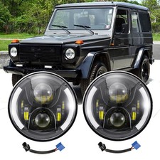 LED 7" Headlights alo DRL Projector Turn Signal For Mercedes Benz G-Class 79-09