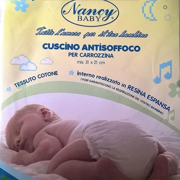 CUSCINO ANTISOFFOCO NANCY BABY ART 1100 COLORE FOTO MISURA 31X21
