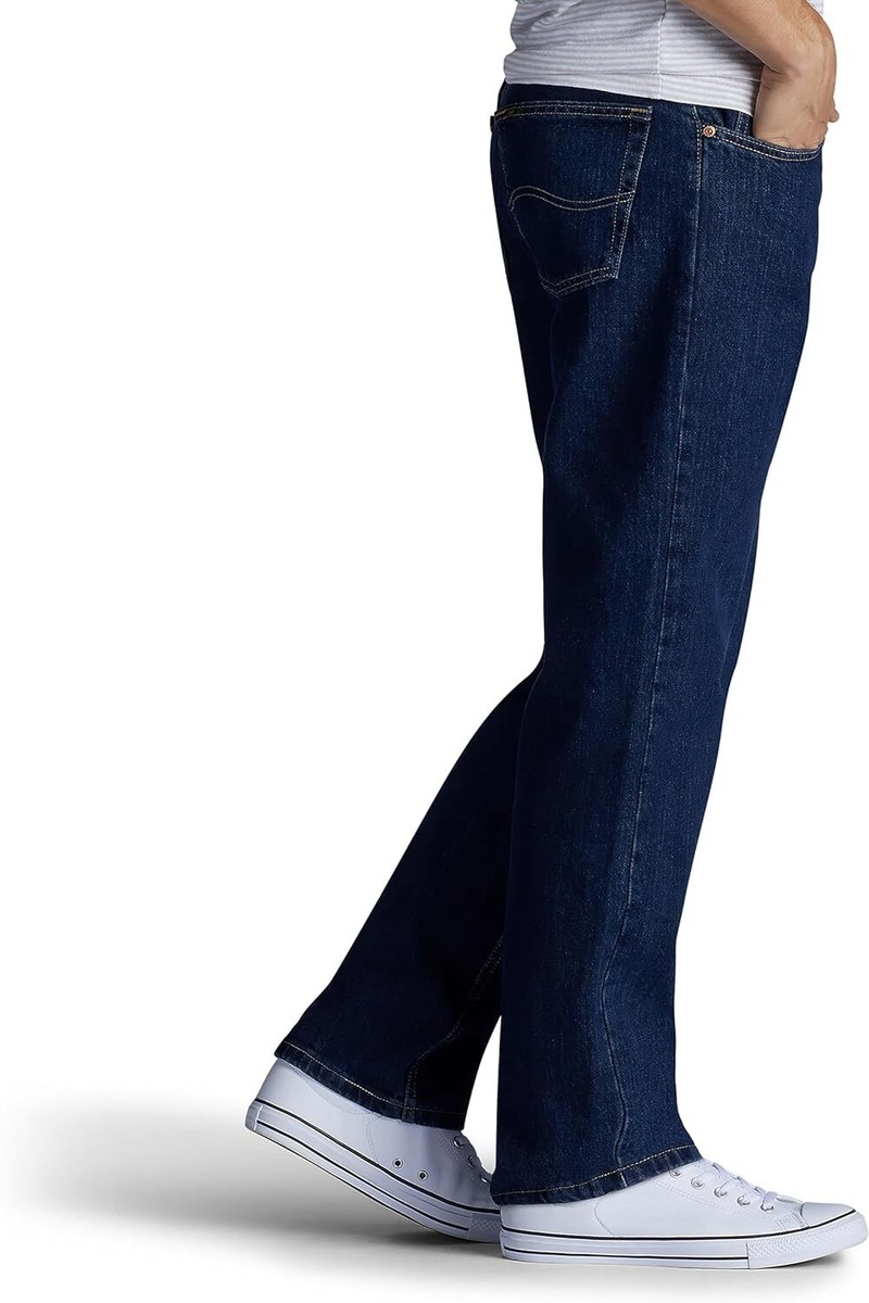 Lee Regular Fit Straight Leg Jeans Mens 36x39 Blue Denim Mid Rise