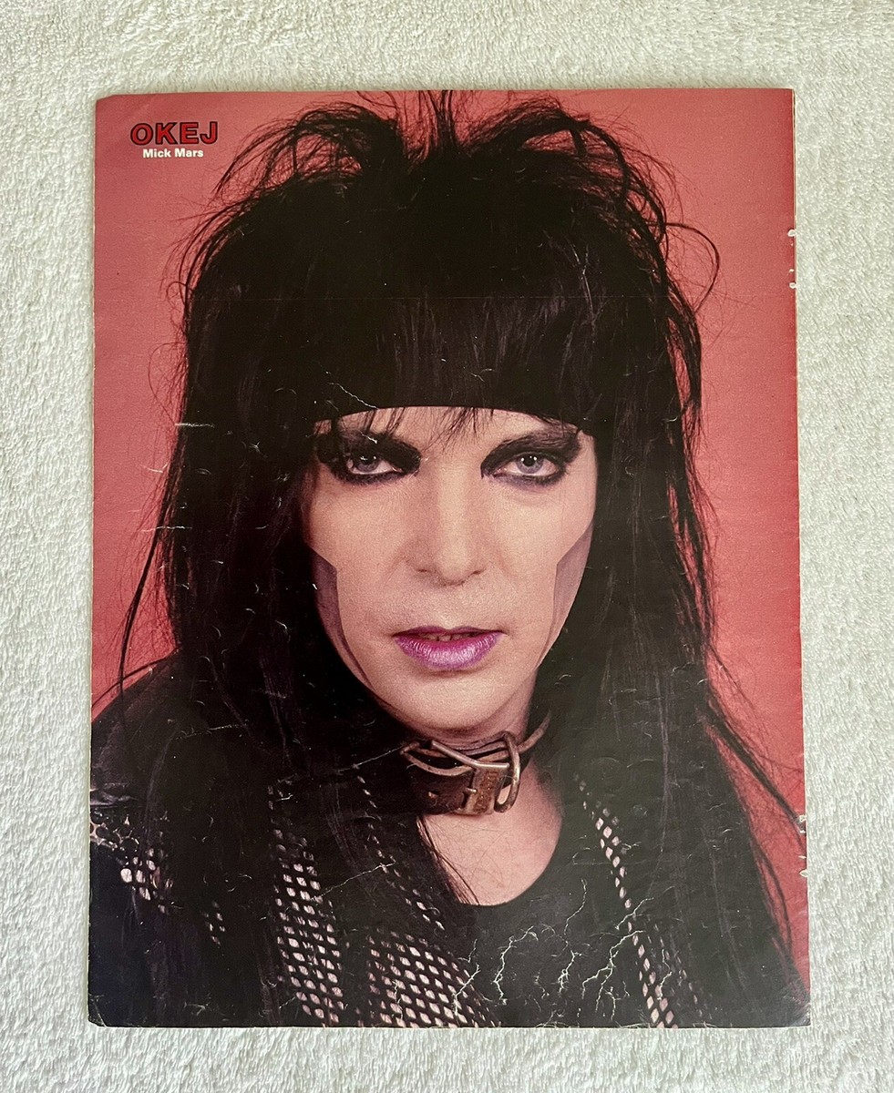 MÖTLEY CRÜE 1984 Mick Mars Clipping Poster Swedish Music magazine