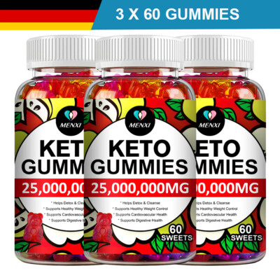 3 bottles Gummibärchen. Diät, Ketose, Keto Fettverbrenner Weight Loss 25000000mg