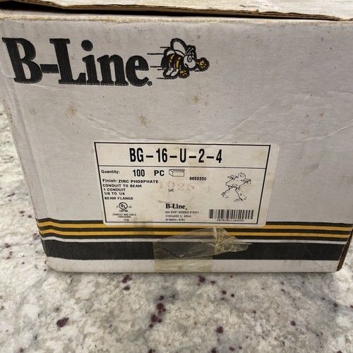 Eaton B-Line BG-16-U-2-4 Conduit To Beam 1"Conduit1/8" To 1/4" Flange BOX OF 100 - Picture 5 of 6