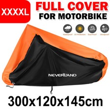 NEVERLAND XXXXL Waterproof Motorcycle Cover Outdoor Rain UV Protector