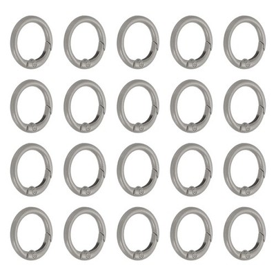 1 Stück Feder-O-Ring, 50x O-Ring Clip Schlüsselring für Purse Buckle Metal, Grau