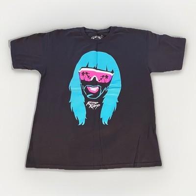 Riff Raff Neon T Shirt Large Rap Music Concert Tour Black/Neon Hip Hop Collector