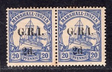 Marshall-I. Besetz. 4 I + 4 I PF I ** MNH postfrisches Markenpaar 245,-